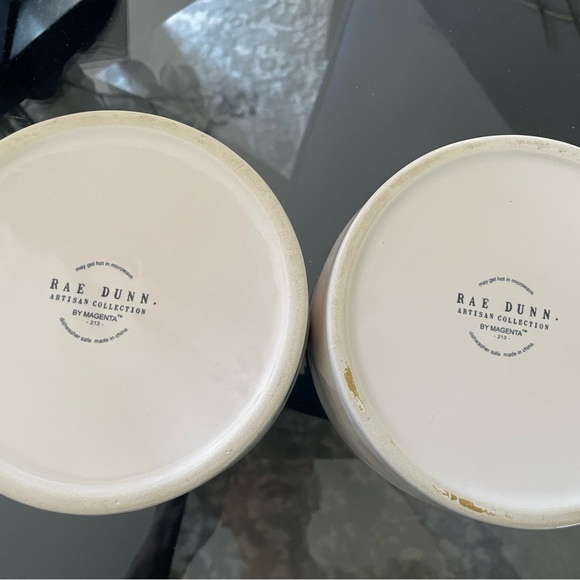 Rae Dunn White Ceramic Pug Pet Dishes - Picture 3 of 3